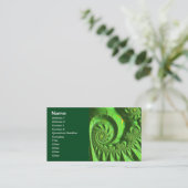 Green Yellow Brago-Mitchell Fine Fractal Art Visitekaartje (Staand voorkant)