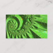 Green Yellow Brago-Mitchell Fine Fractal Art Visitekaartje (Achterkant)
