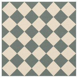 Green Yellow Checker Diamond Pattern Stof