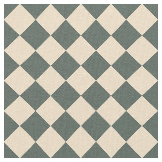 Green Yellow Checker Diamond Pattern Stof (Close Up)