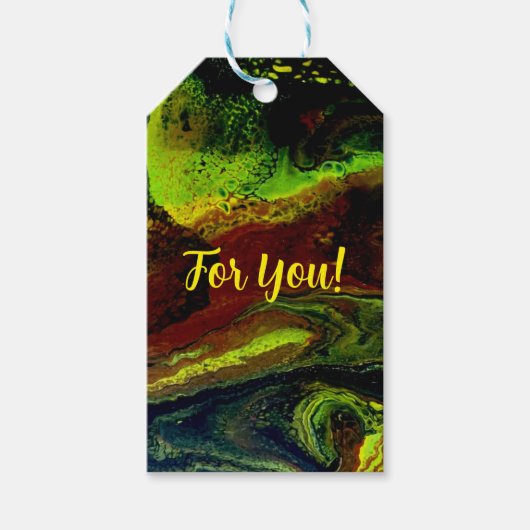 Green, yellow colour, for you cadeaulabel (Voorkant)