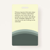 Green Yellow Employee Photo ID Company Logo, vers Badge (Achterkant)