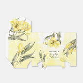 Green Yellow Flowers Baby shower Bedankdoosjes (Uitgevouwen)