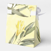 Green Yellow Flowers Baby shower Bedankdoosjes (Achterkant)