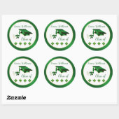 Green Yellow Mortar Diploma klasse 2022 Ronde Sticker (Vel)