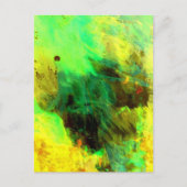 Green Yellow Original Abstract Briefkaart (Voorkant)