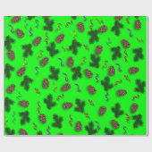 Green Yellow Red Paars kerstfeestroes Cadeaupapier (Vlak)