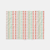 Green-Yellow-Red Pixel knit Pattern Fleece Deken (Voorkant (Horizontaal))