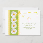 Green Yellow Shasta Daisy Communion Kaart (Achterkant)