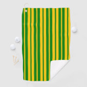 Green Yellow Stylish Stripes Pattern Design  Golfhanddoek (Insitu)