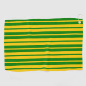 Green Yellow Stylish Stripes Pattern Design  Golfhanddoek (Horizontaal)