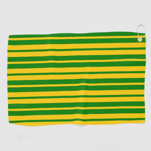 Green Yellow Stylish Stripes Pattern Design  Golfhanddoek (Horizontaal)