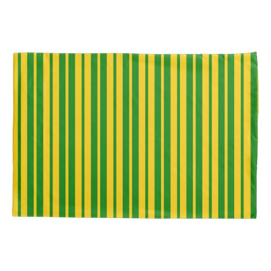 Green Yellow Stylish Stripes Pattern Design Kussensloop (Achterkant)