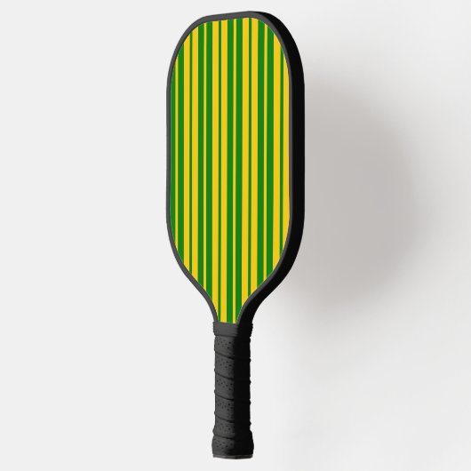 Green Yellow Stylish Stripes Pattern Design  Pickleball Paddle (Links)