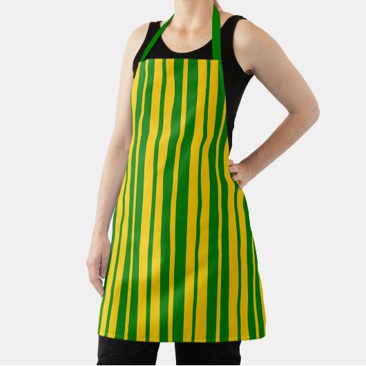 Green Yellow Stylish Stripes Pattern Design Schort