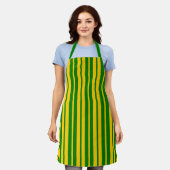 Green Yellow Stylish Stripes Pattern Design Schort (Gedragen)