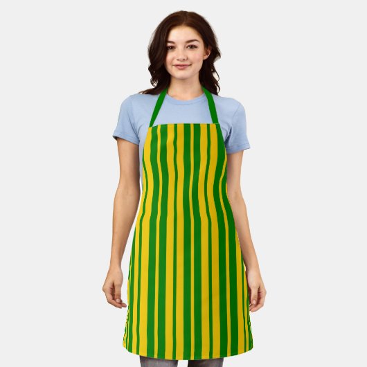 Green Yellow Stylish Stripes Pattern Design  Schort (Gedragen)