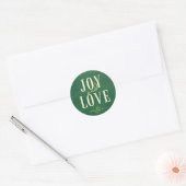 Green Yellow Waterverf Joy & Love Kerstmis Label (Envelop)