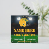 Green Yellow White Bay Football Team Verjaardag Kaart (Staand voorkant)