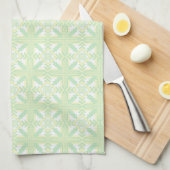 Green Yellow White Southwestern Print Towel Theedoek (Quarter Fold)