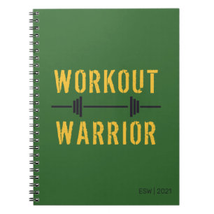 Green Yellow Workout Warrior Fitness Journal Notitieboek