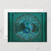 Green Yin Yang Briefkaart (Voorkant / Achterkant)
