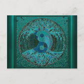 Green Yin Yang Briefkaart (Voorkant)