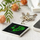 Green Yin & Yang Coffee & Wine Sleutelhanger (Zijkant)