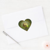 Green Yin Yang Mandala met de boom van het leven Hart Sticker (Envelop)
