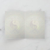 Green Yin Yang Mandala met de boom van het leven Kaart (Binnen)