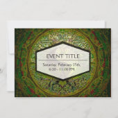 Green Yin Yang Mandala met de boom van het leven Kaart (Achterkant)