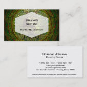 Green Yin Yang Mandala met de boom van het leven Visitekaartje (Voorkant / Achterkant)