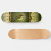 Green Yin Yang met boom of Life Persoonlijk Skateboard (Horizontaal)