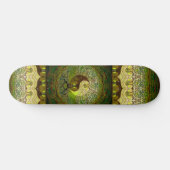 Green Yin Yang met boom of Life Persoonlijk Skateboard (Horizontaal)