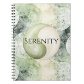 Green Yin Yang Serenity Notitieboek (Voorkant)