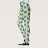 Green Yoga Lotus Flower Leggings (Links)