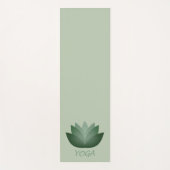 Green Yoga Lotus Flower Yogamat (Voorkant)