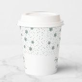 Green | Zakelijke Logo Wintervakantie Papieren Bekers (Links)