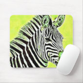 Green Zebra Head Mousepad Muismat (Met muis)