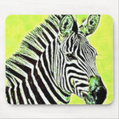 Green Zebra Head Mousepad Muismat (Voorkant)