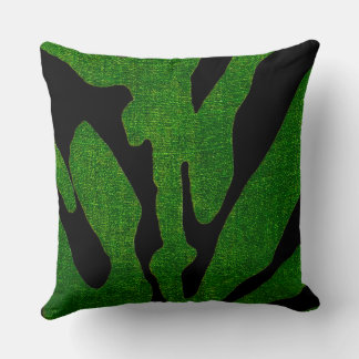 Green Zebra Pillow Kussen