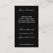 Green Zebra Print Animal Pattern Visitekaartje (Achterkant)