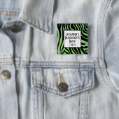 Green Zebra Print Bachelorette Button (In situ)