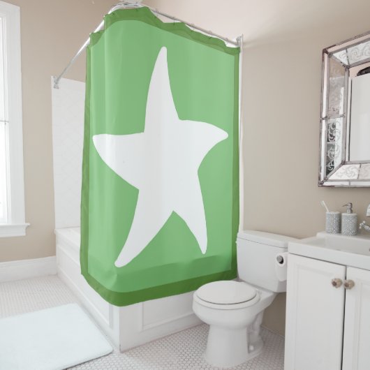 Green Zee Star Douchegordijn (In situ)