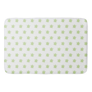 Green Zee Turtle Pattern Bath Mat