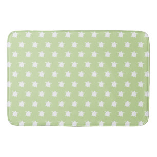 Green Zee Turtle Pattern Bath Mat