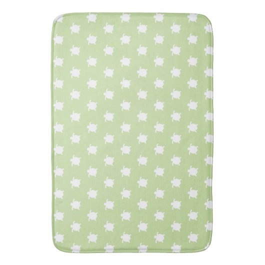 Green Zee Turtle Pattern Bath Mat (Voorkant Verticaal)