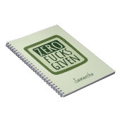 Green Zero F*s Gegeven Spiraal Notitieboek (Rechterzijde)