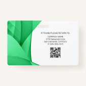 Green | Ziekenhuis Medisch Medewerker Foto ID Badg Badge (Achterkant)