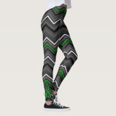 Green Zig Zag met Ribbon...C Diff Leggings (Rechts)